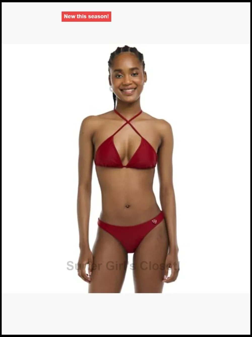 Fixed Triangle Bikini Top with Adjustable 2-Way Back Detail